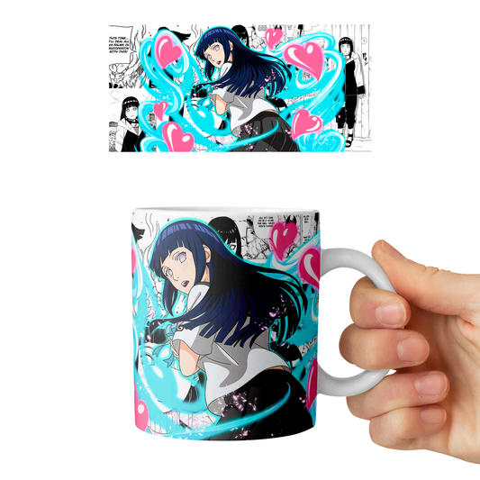 Taza 11 oz Hinata Hyuga - D4 (Naruto)