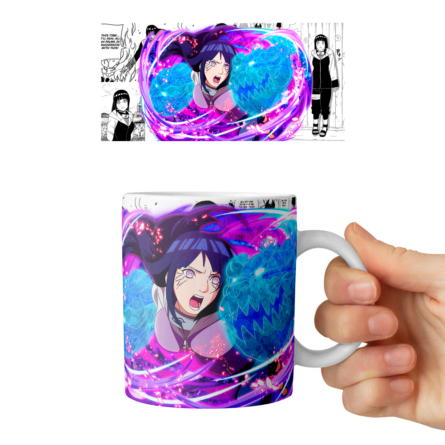 Taza 11 oz Hinata Hyuga - D5 (Naruto)