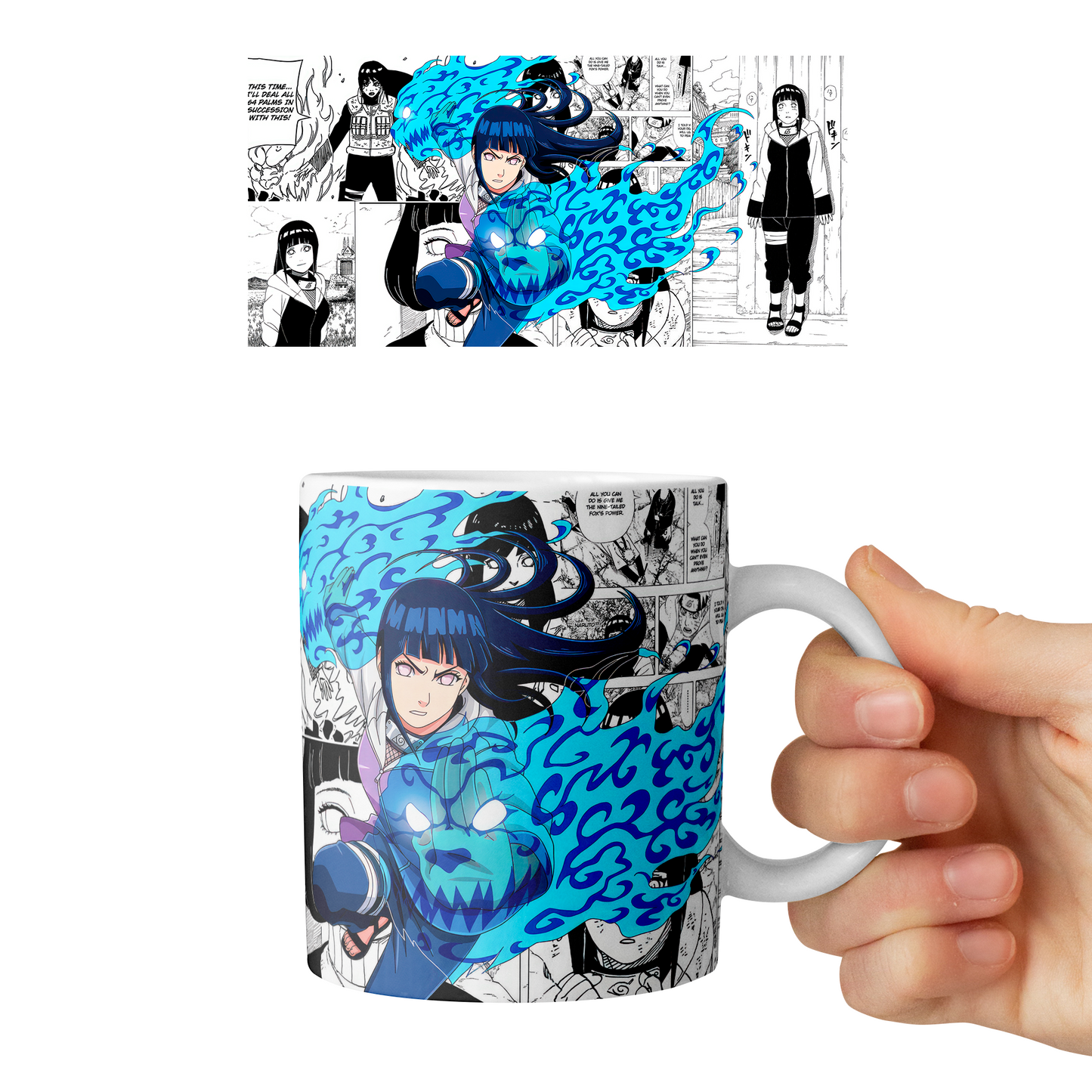 Taza 11 oz Hinata Hyuga - D7 (Naruto)