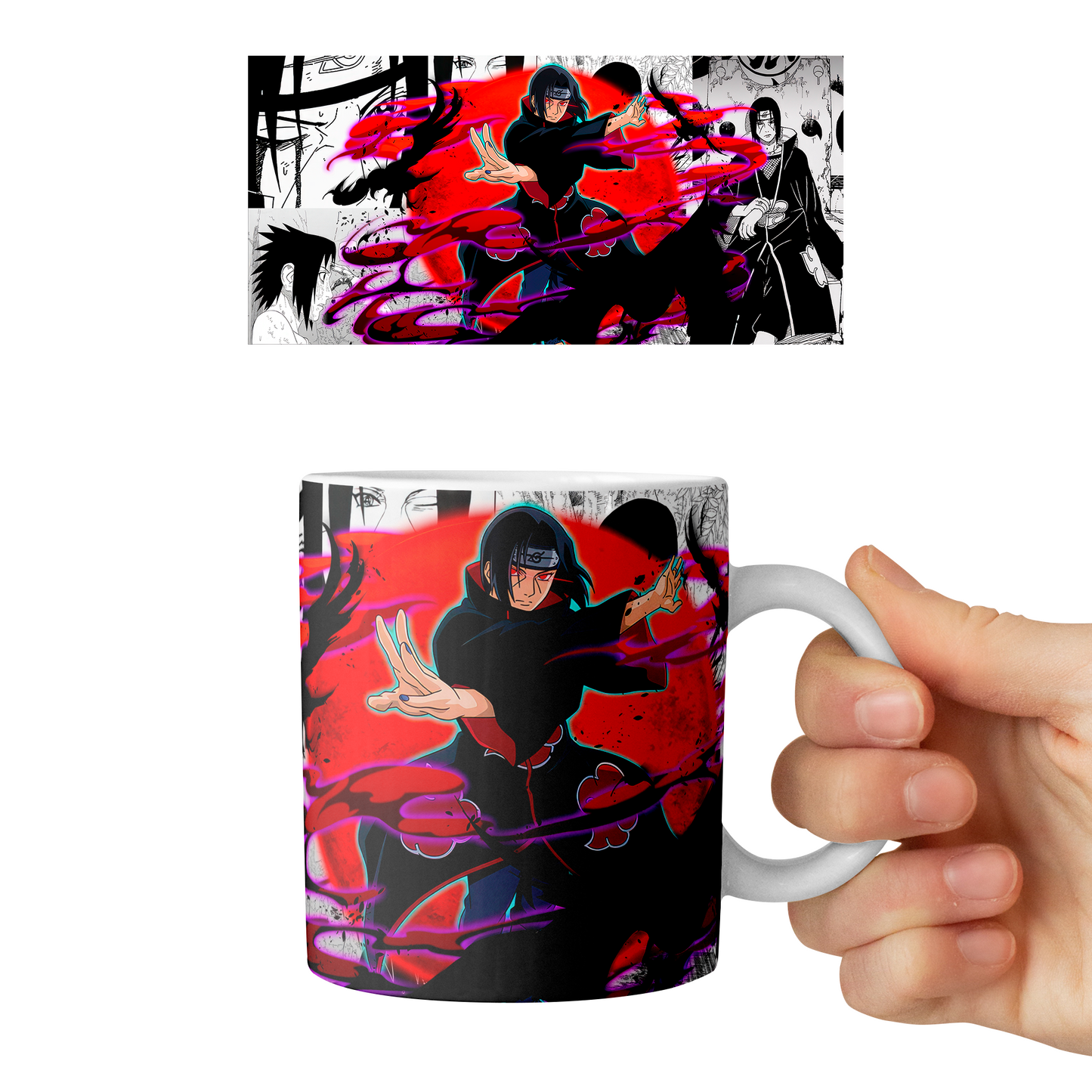 Taza 11 oz Itachi Uchiha D2 - (Naruto)