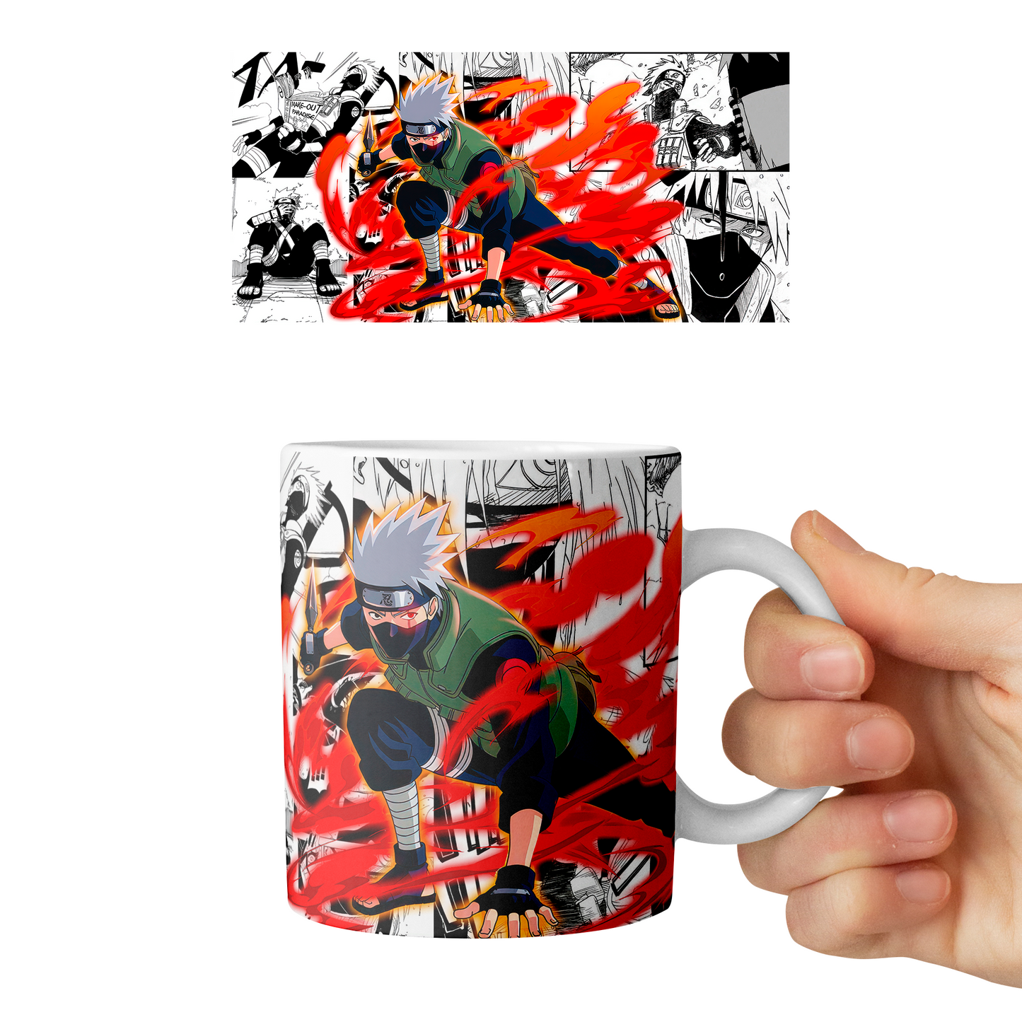 Taza 11 oz Kakashi Hatake D3 - (Naruto)