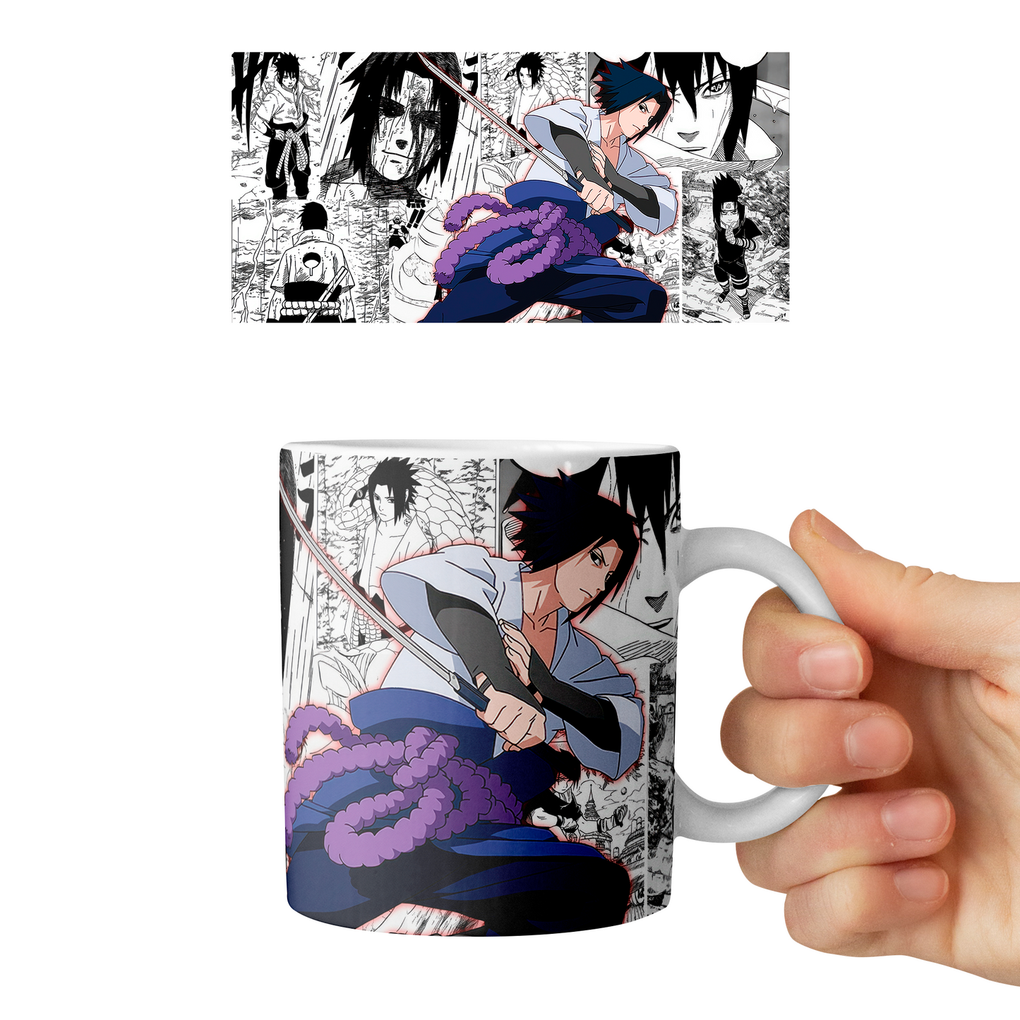 Taza 11 oz Sasuke Uchiha D2 - (Naruto)