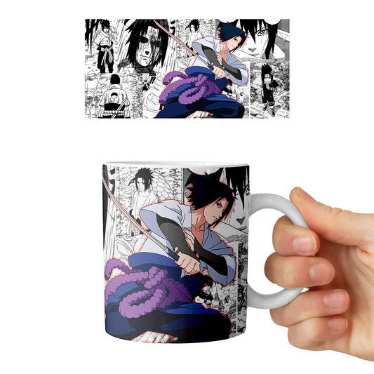 Taza 11 oz Sasuke Uchiha D2 - (Naruto)