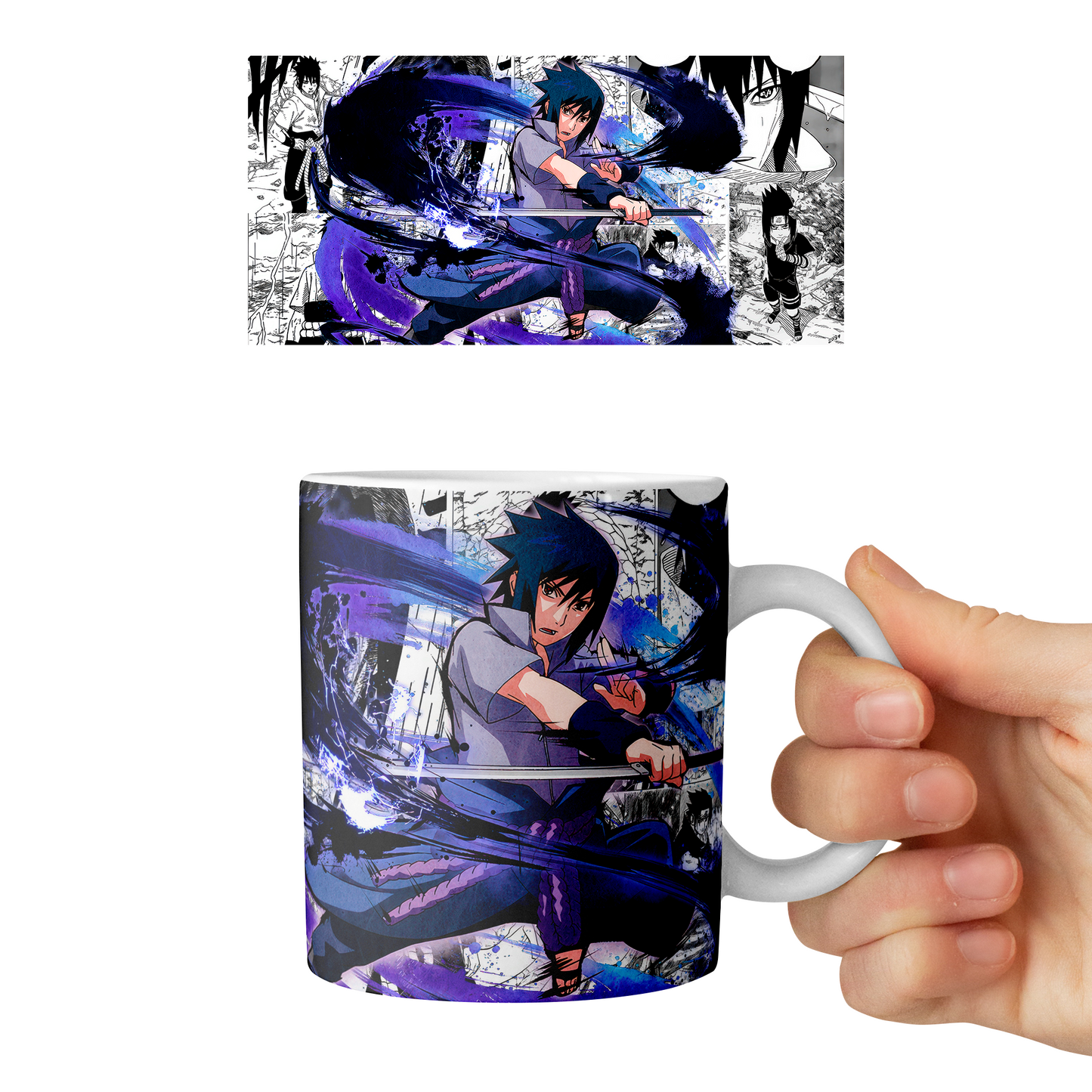 Taza 11 oz Sasuke Uchiha D5 - (Naruto)