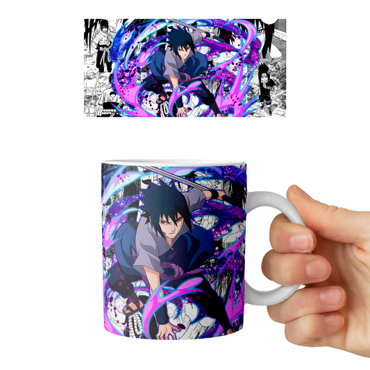 Taza 11 oz Sasuke Uchiha D6 - (Naruto)