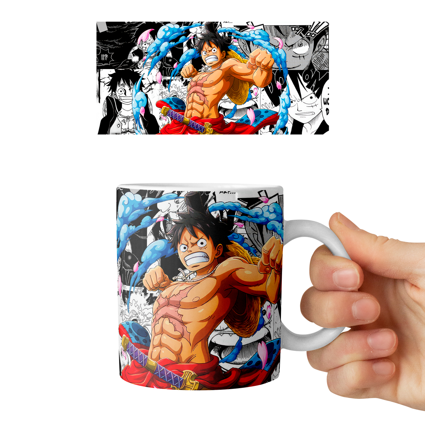 Taza 11 oz Monkey D. Luffy D4 - (One Piece)