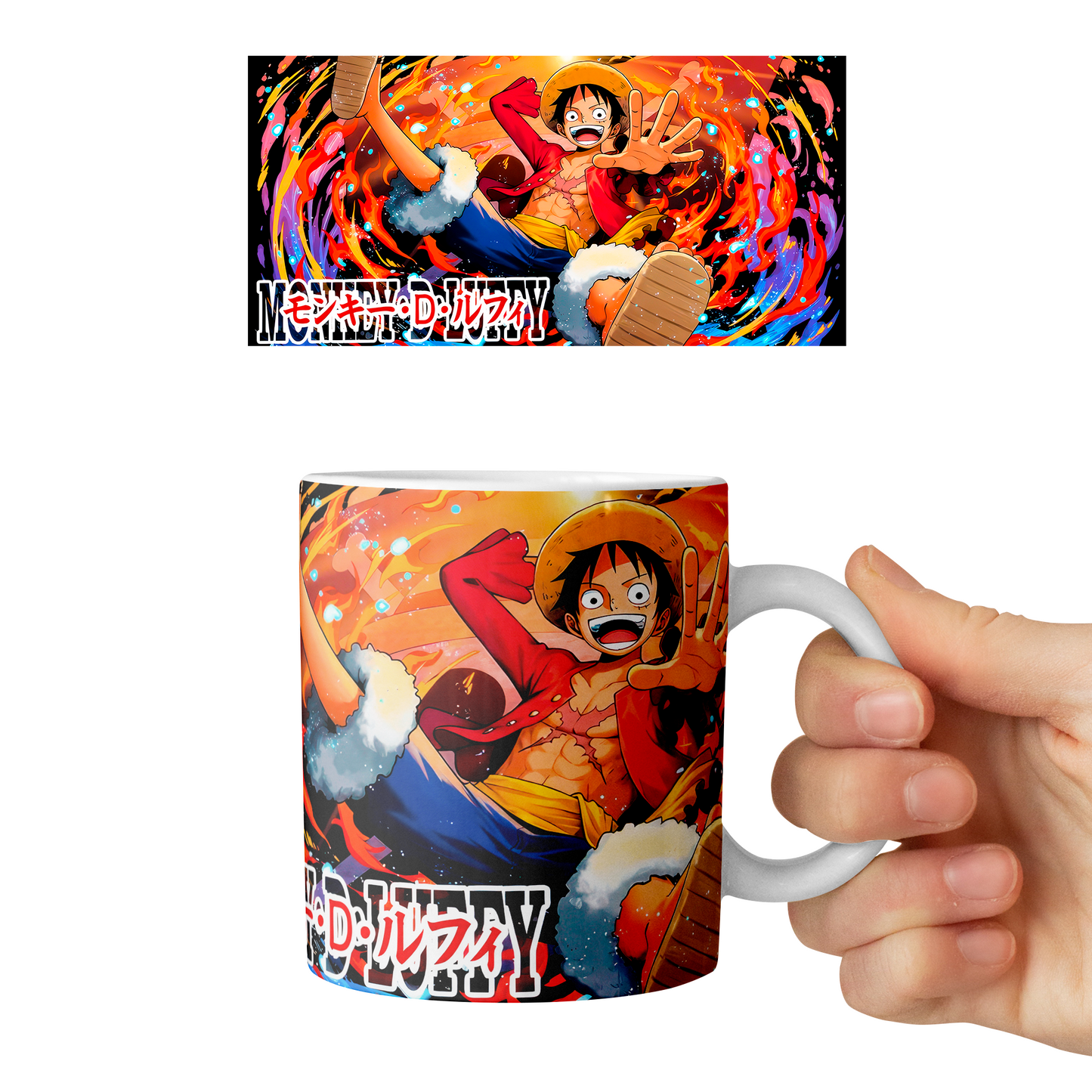 Taza 11 oz Monkey D. Luffy D8 - (One Piece)