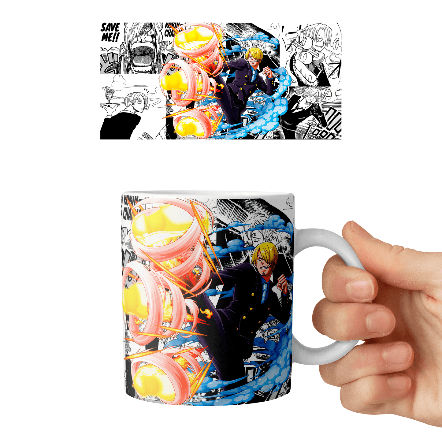 Taza 11 oz Sanji D3 - (One Piece)