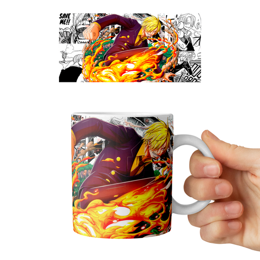 Taza 11 oz Sanji D4 - (One Piece)