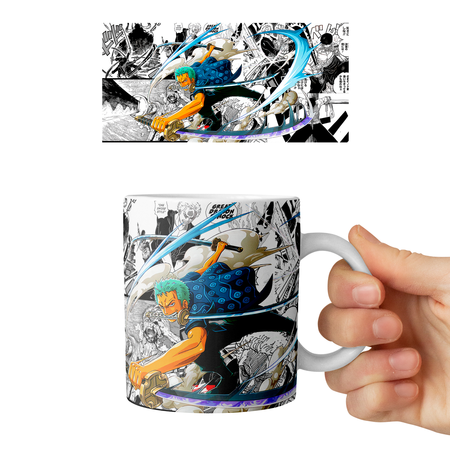 Taza 11 oz Roronoa Zoro - D2 (One Piece)