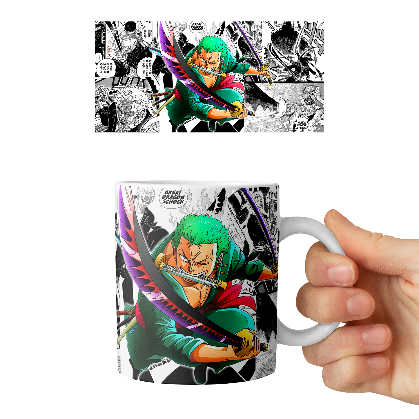 Taza 11 oz Roronoa Zoro - D9 (One Piece)