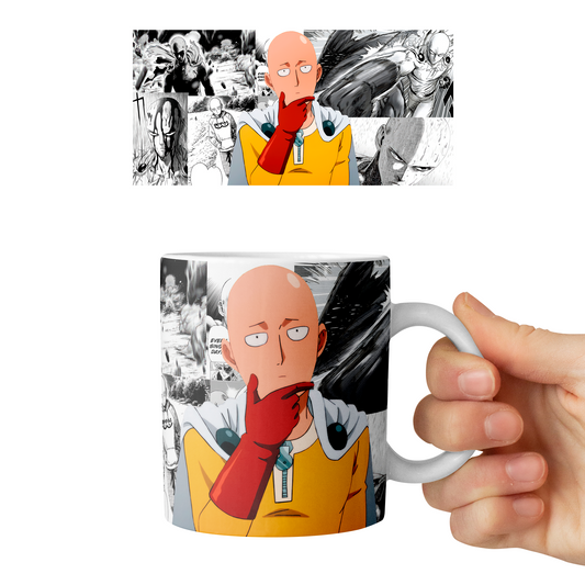 Taza 11 oz Saitama - D10 (One Punch Man)