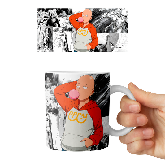 Taza 11 oz Saitama - D12 (One Punch Man)