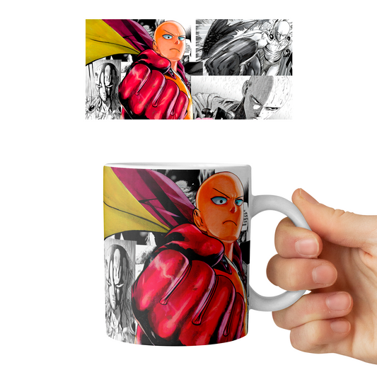 Taza 11 oz Saitama - D13 (One Punch Man)