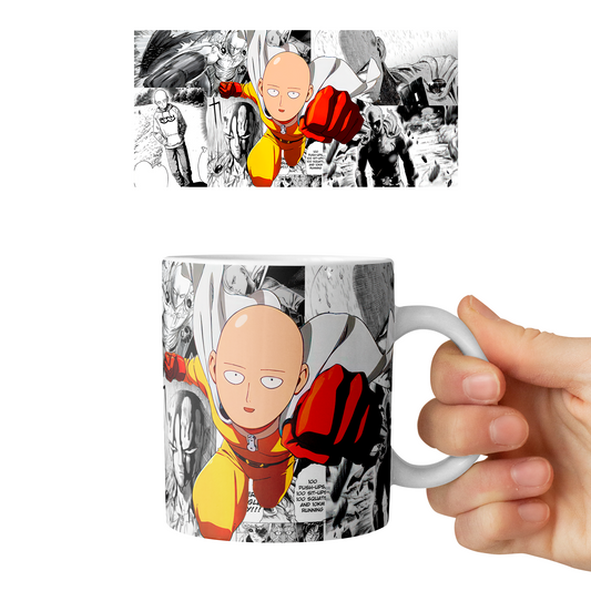 Taza 11 oz Saitama - D4 (One Punch Man)