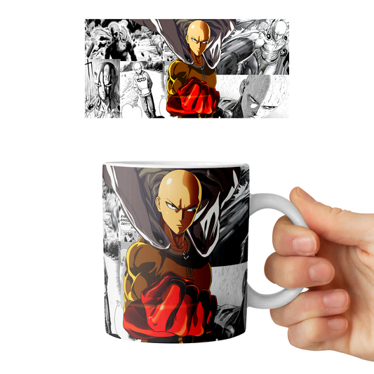 Taza 11 oz Saitama - D9 (One Punch Man)