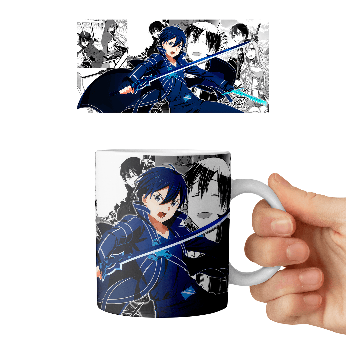 Taza 11 oz Kirito - D4 (Sword Art Online)