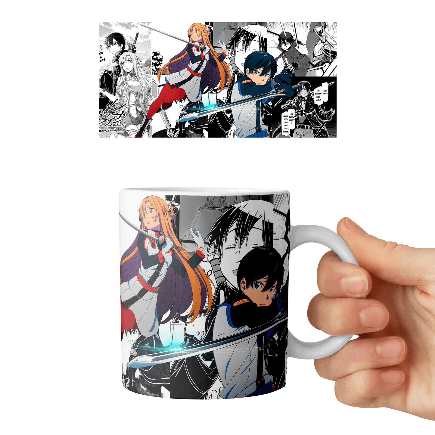 Taza 11 oz Kirito x Asuna - D1 (Sword Art Online)