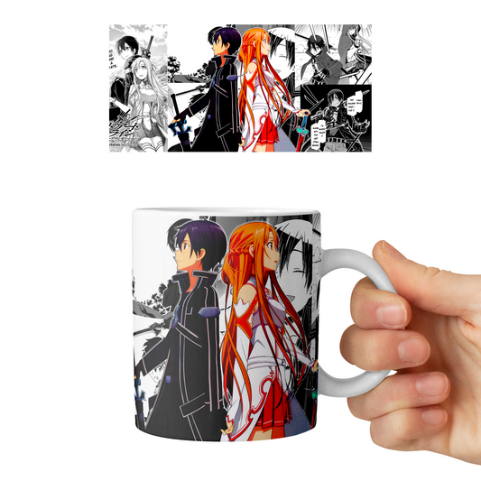 Taza 11 oz Kirito x Asuna - D2 (Sword Art Online)