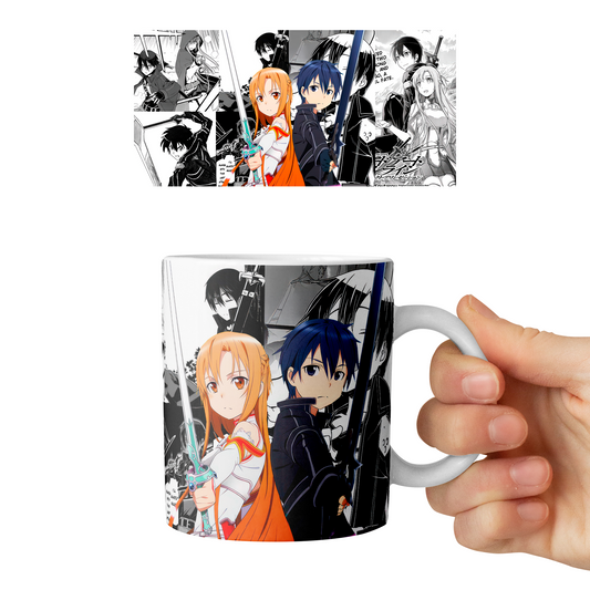 Taza 11 oz Kirito x Asuna - D3 (Sword Art Online)