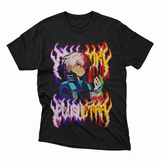 Playera Todoroki - D2 (Corte Overzise y Corte Regular)