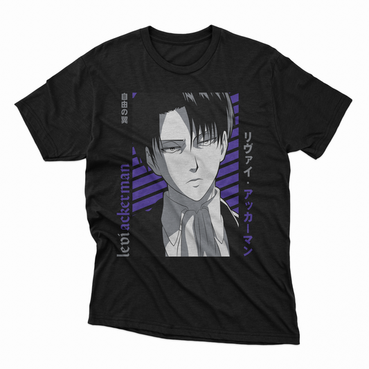 Playera Levi Ackerman - D2 (Corte Overzise y Corte Regular)