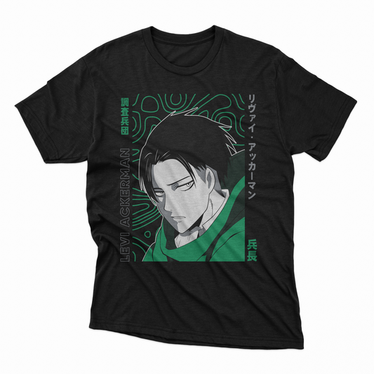 Playera Levi Ackerman - D3 (Corte Overzise y Corte Regular)