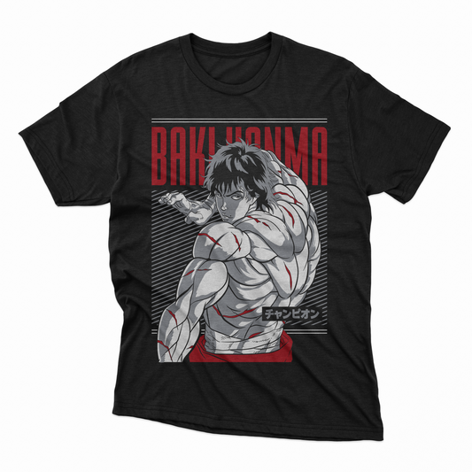 Playera Baki Hanma - D4 (Corte Overzise y Corte Regular)