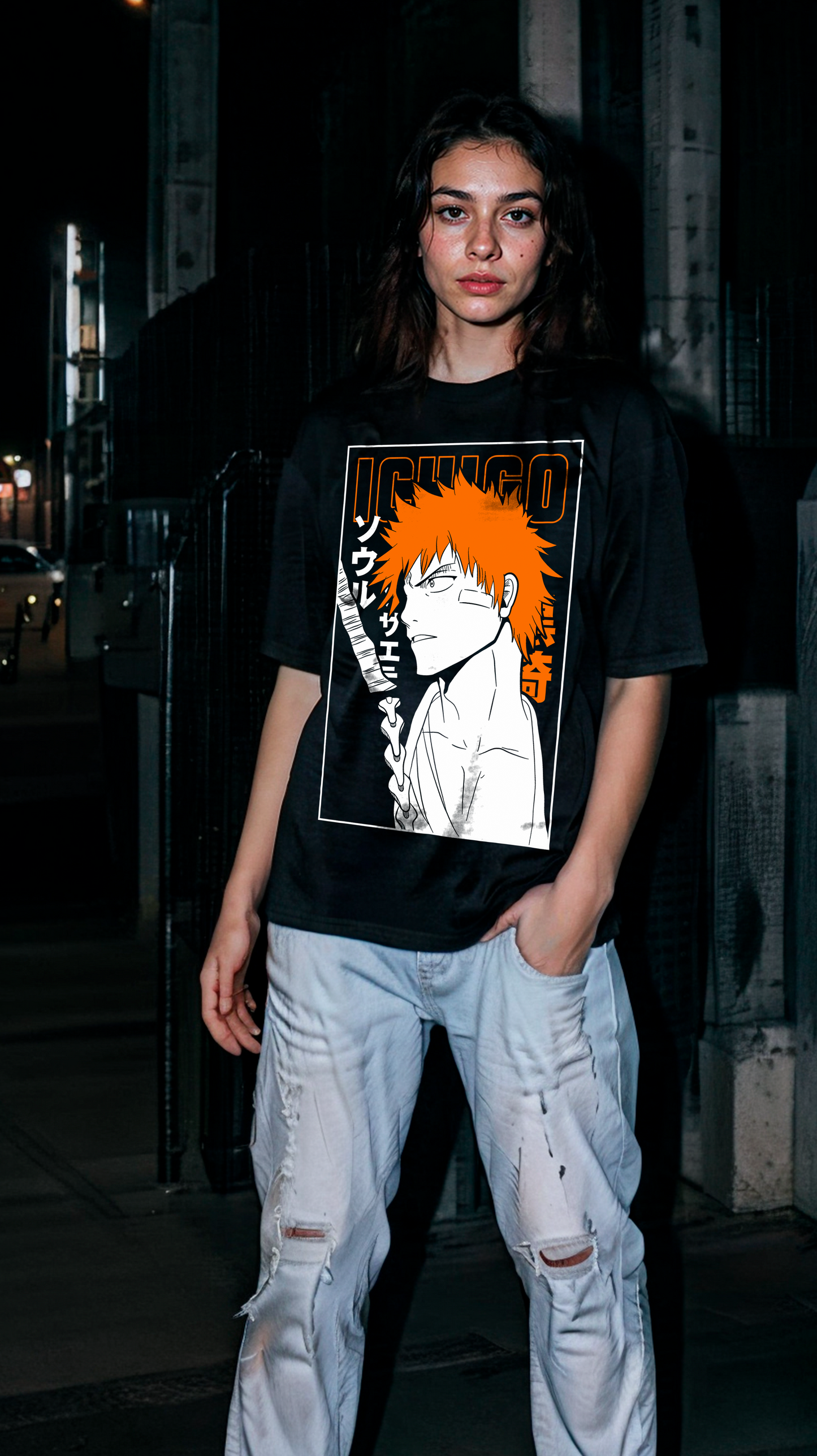 Playera Ichigo - D1 (Corte Overzise y Corte Regular)