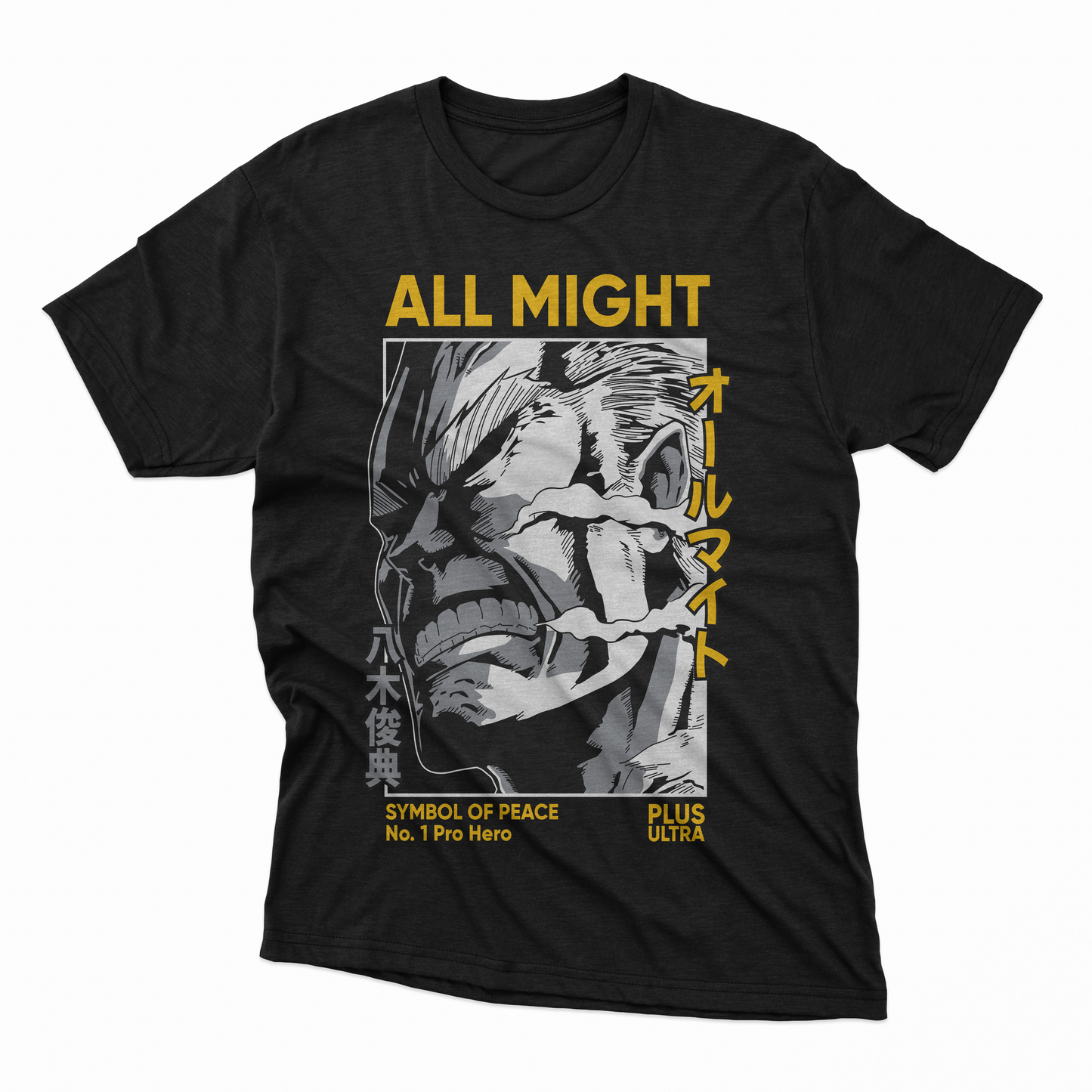 Playera All Might - D3 (Corte Overzise y Corte Regular)