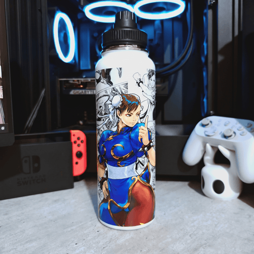 Botella De Agua Chun-Li - 1.2 L - Kiracases by Pulso creativo