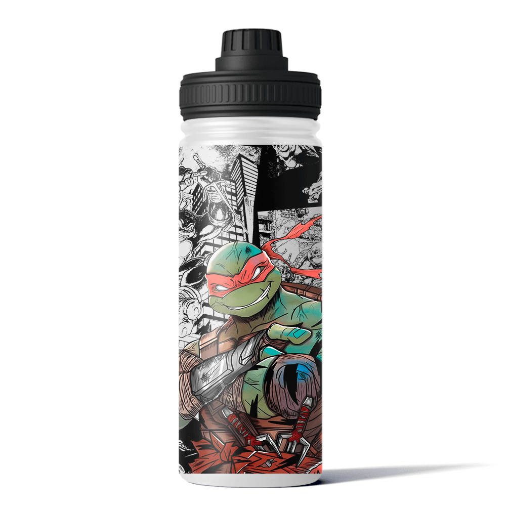Botella De Agua Tortuga Ninja Banda Naranja (Mikey) - 1.2 L - Kiracases by Pulso creativo