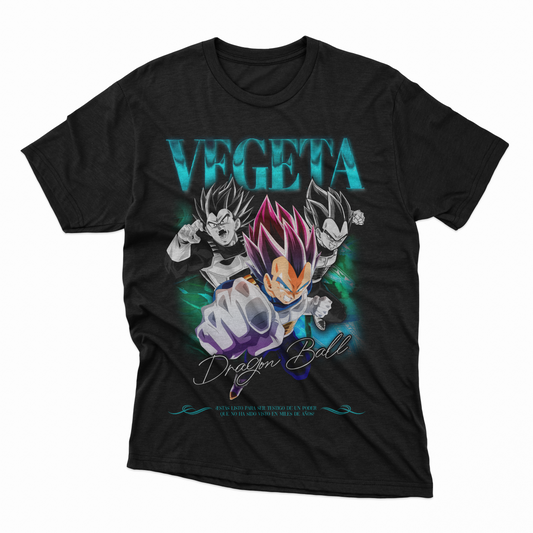 Playera Vegeta - D4 (Corte Overzise y Corte Regular)