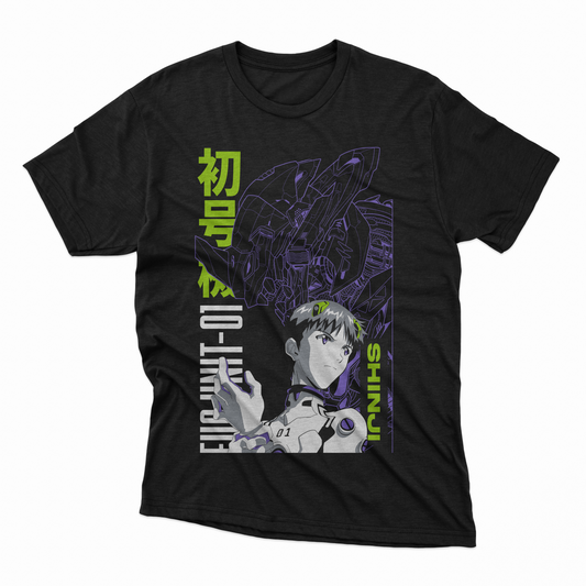 Playera Eva 01 x Shinji - D1 (Corte Overzise y Corte Regular)