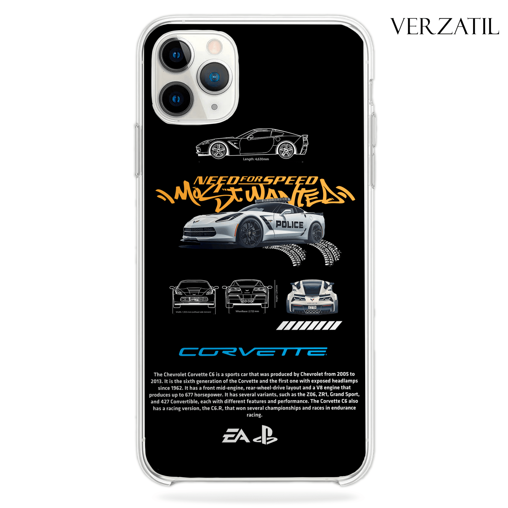 Funda de Chevrolet Corvette C6 para iPhone y Samsung | Kira Cases
