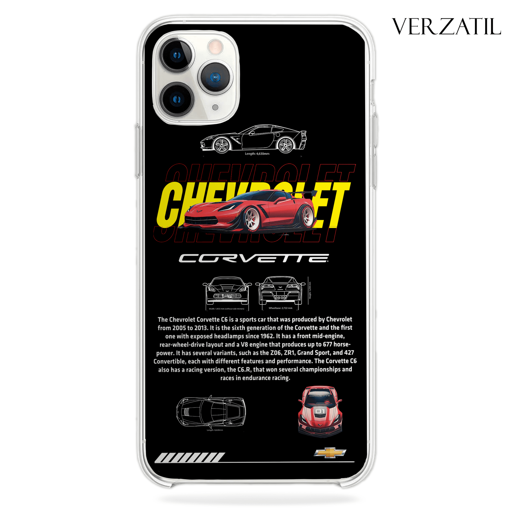 Funda de Chevrolet Corvette C6 para iPhone y Samsung | Kira Cases