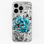 Funda de Dragon Blanco De Ojos Azules para iPhone y Samsung | Kira Cases