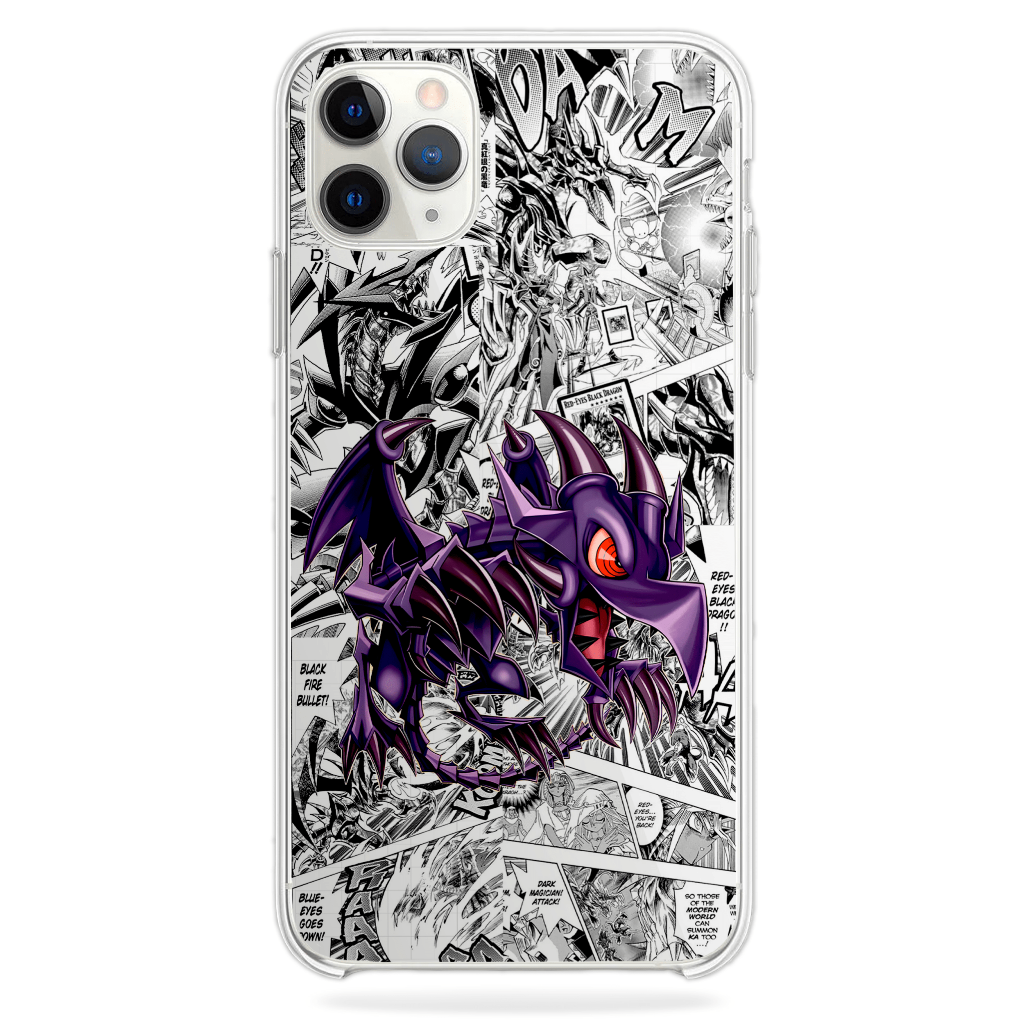 Funda de Dragon Negro De Ojos Rojos para iPhone y Samsung | Kira Cases
