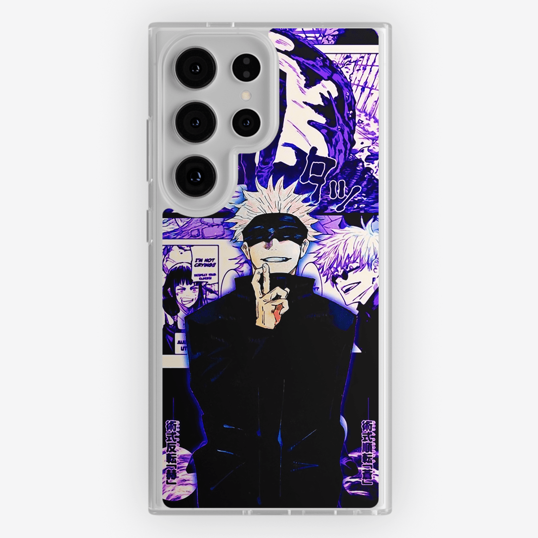 Funda Gojo Satoru Purpura - Kiracases by Pulso creativo