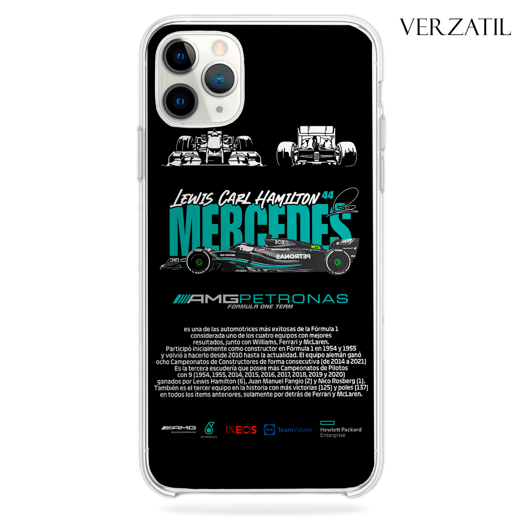 Funda Mercedes Formula 1 - D2 - Kiracases by Pulso creativo