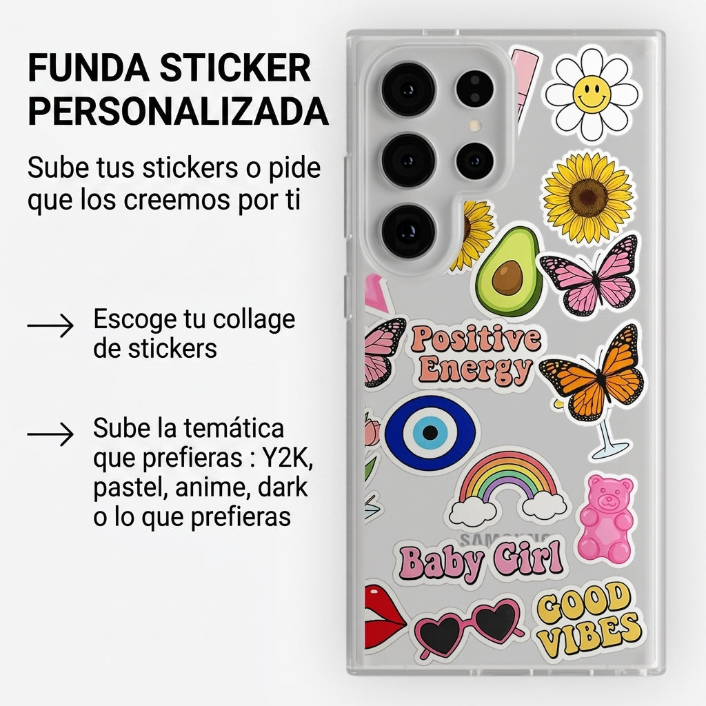 Funda Sticker Personalizada Y2K Anime Pastel | Kira Cases