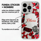 Funda Sticker Personalizada con tu Nombre | Y2K, Anime, Pastel (Stikers a tu Elección)