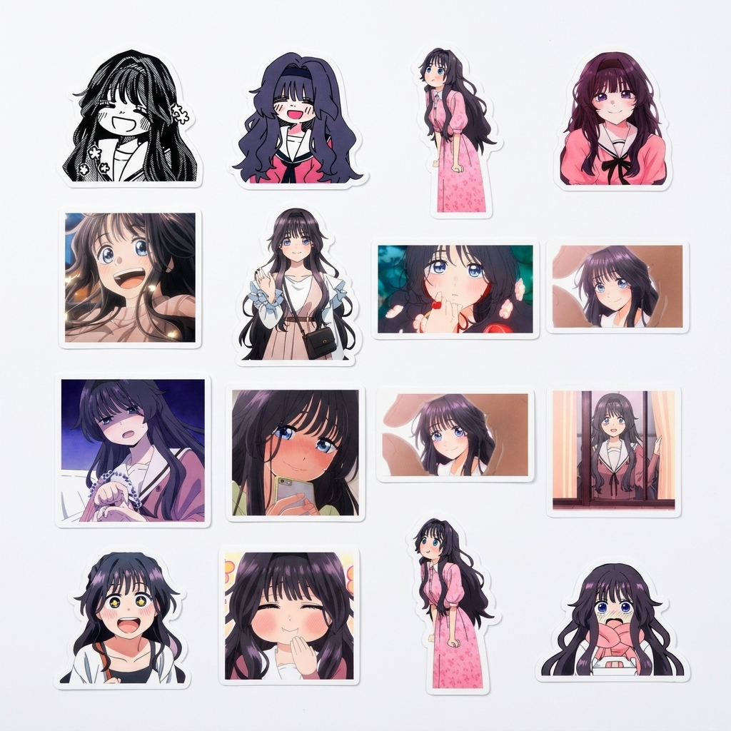 Set 40 Stickers Kaoru Hana wa Rin to Saku - Waguri y más | Envío Gratis