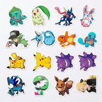 Set 40 Stickers Pokémon - Pikachu, Charizard, Eevee y más | Envío Gratis