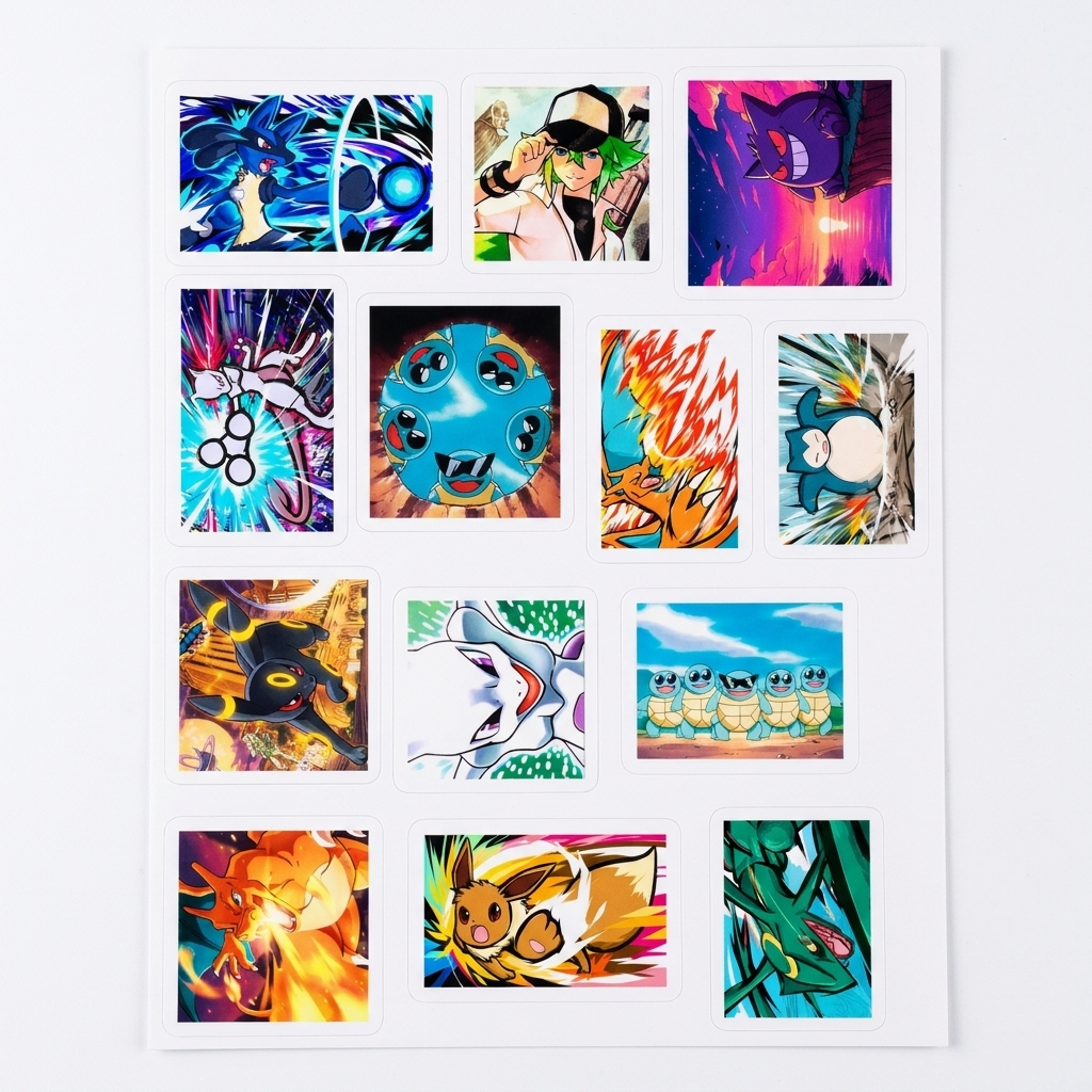 Set 40 Stickers Pokémon - Pikachu, Charizard, Eevee y más | Envío Gratis