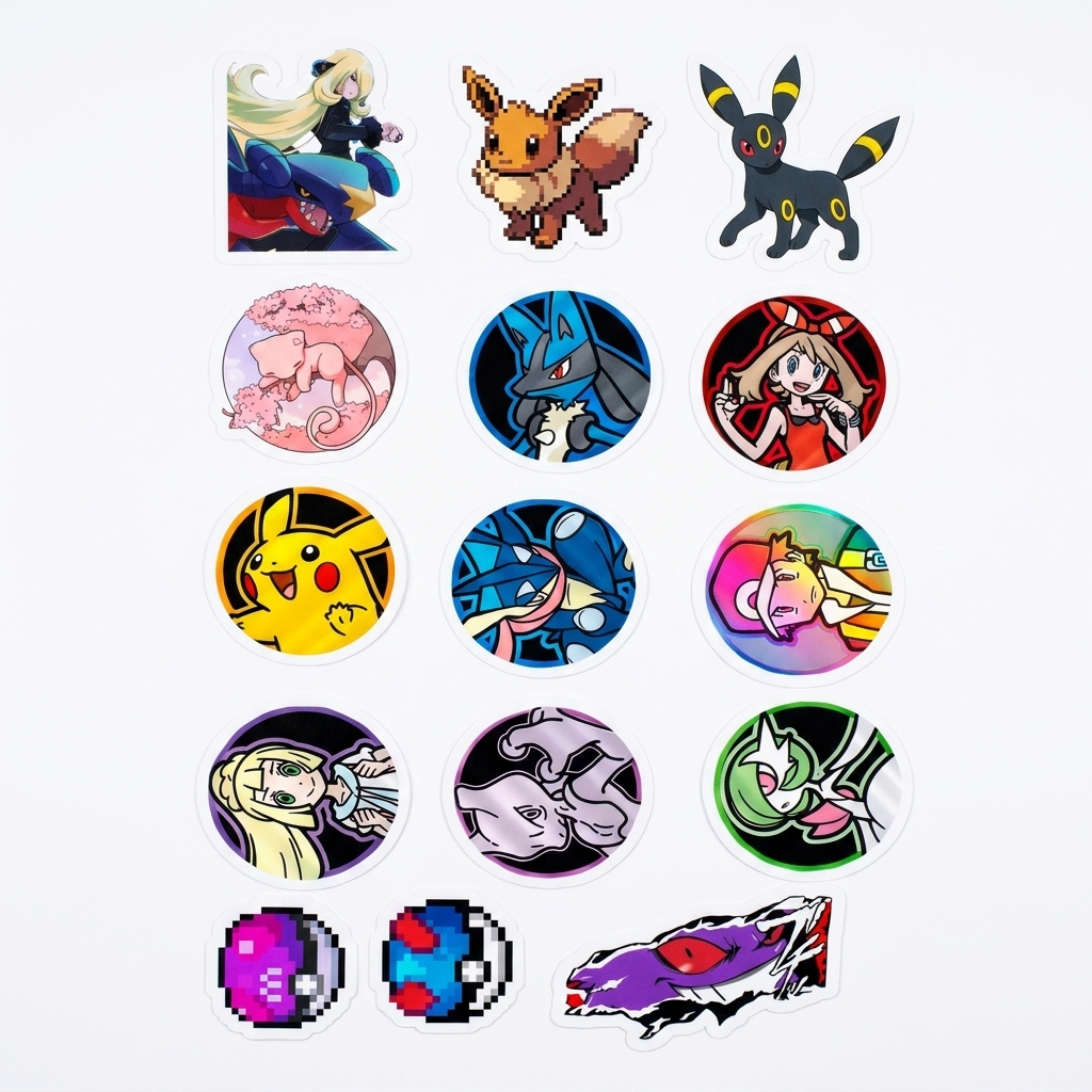 Set 40 Stickers Pokémon - Pikachu, Charizard, Eevee y más | Envío Gratis