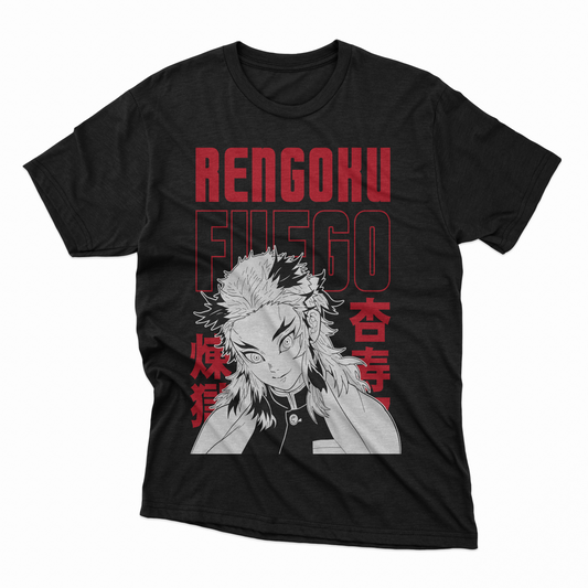 Playera Rengoku - D3 (Corte Overzise y Corte Regula)