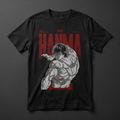 Playera negra KIRA CASES diseño Baki Hanma, Baki, corte regular