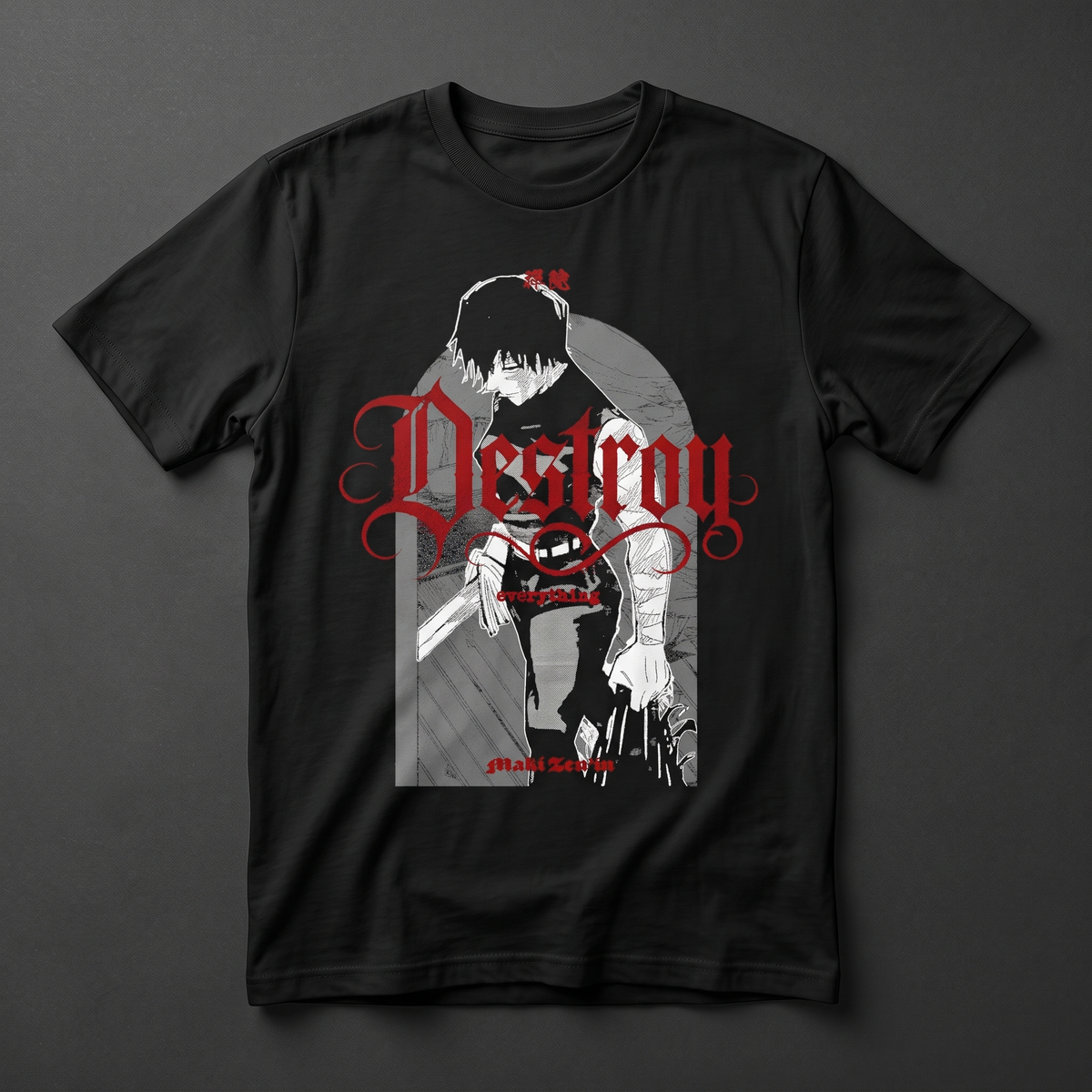 Playera negra de Maki Zenin - Jujutsu Kaisen, KIRA CASES