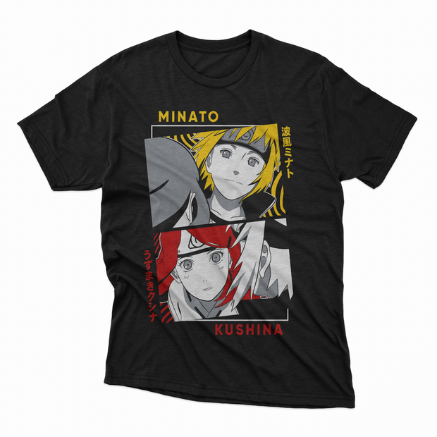 Playera Minato x Kushina Corte Regular